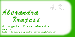 alexandra krajcsi business card